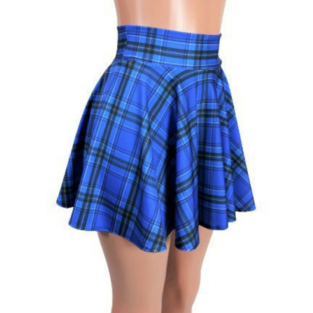 Skater Skirt- Blue Plaid